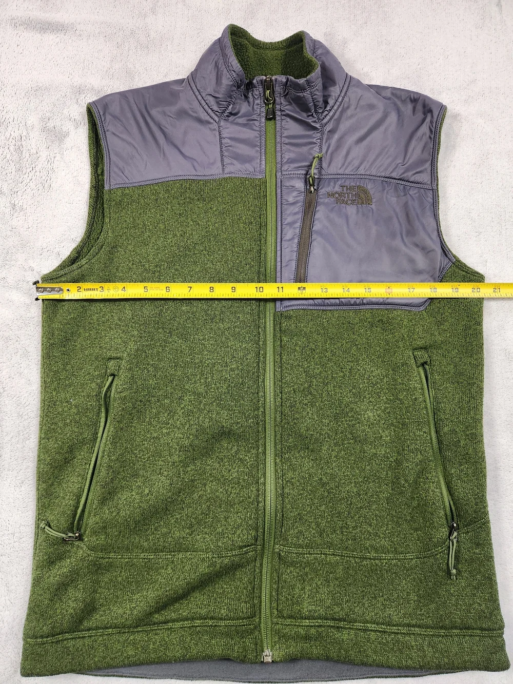 The North Face Mens M Green Gordon Lyons Fleece Vest Full Zip NF00C736
